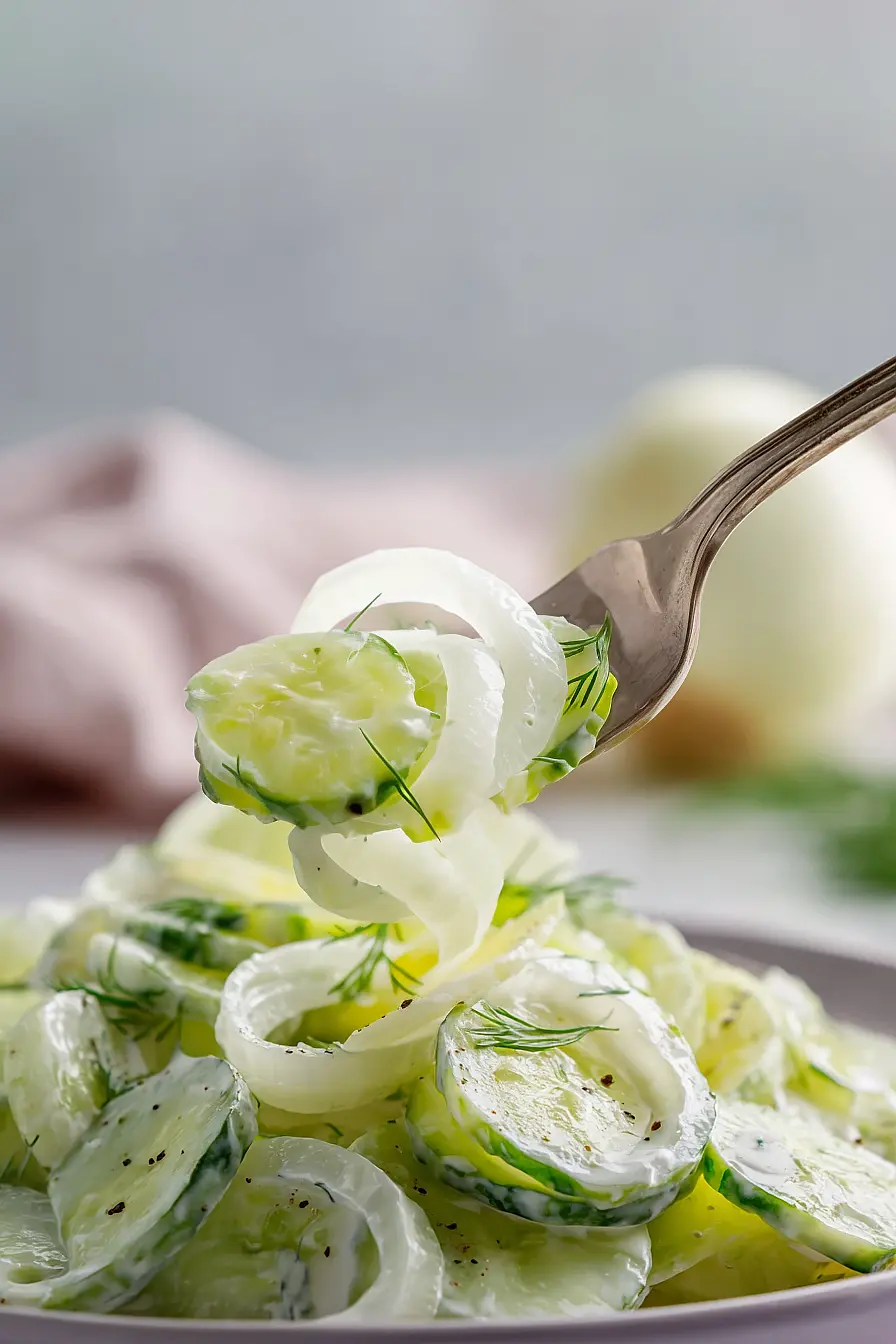 cucumber salad with heavy cream