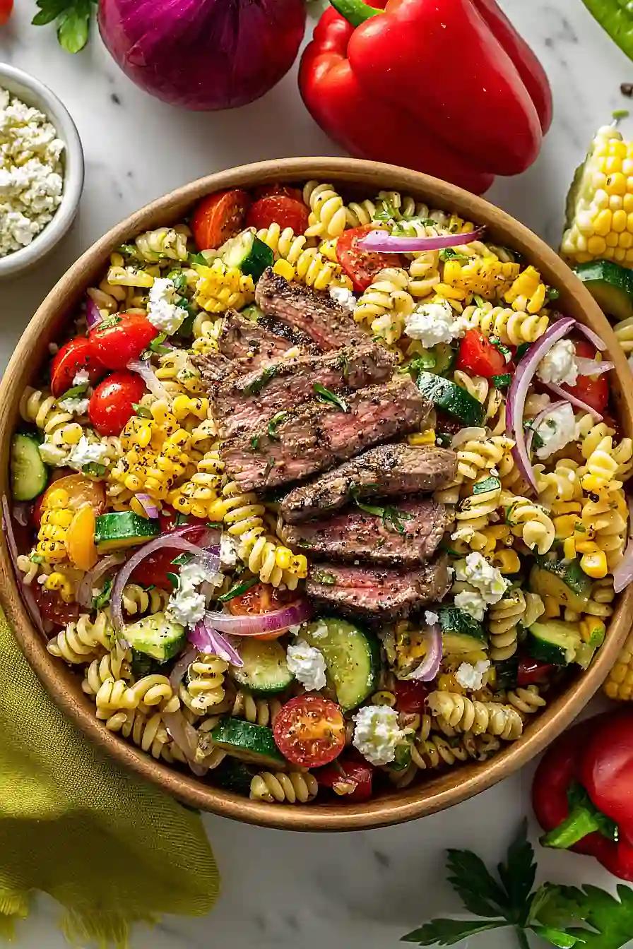 steak pasta salad