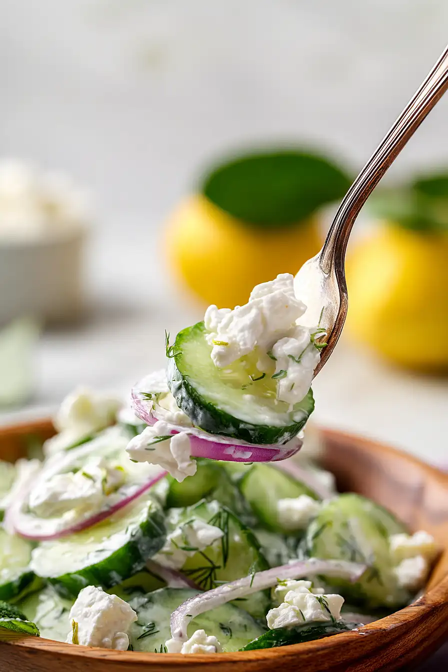 cucumber salad with goat cheese