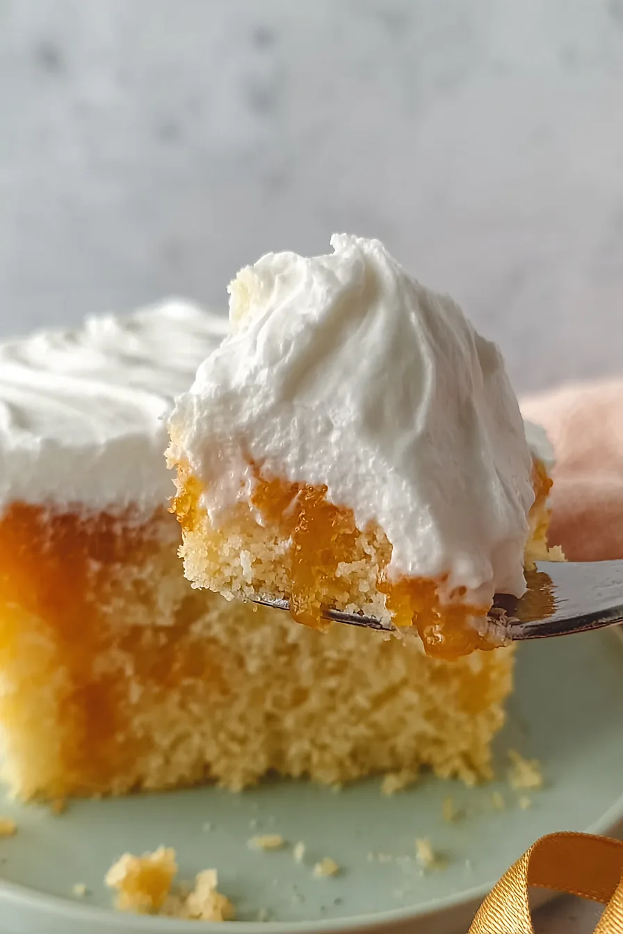 vanilla jello poke cake