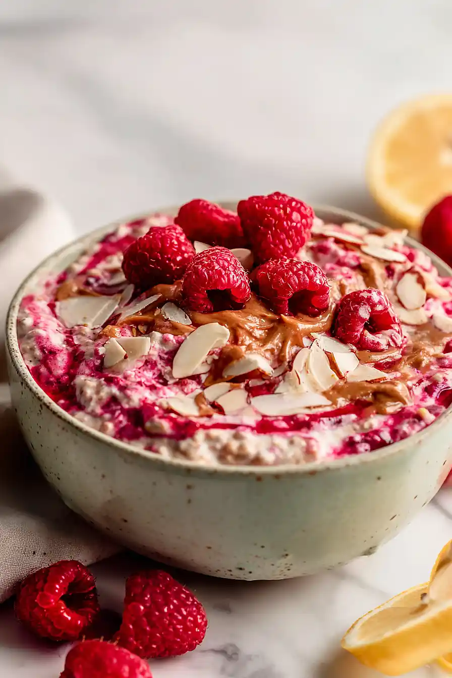 raspberry overnight oats