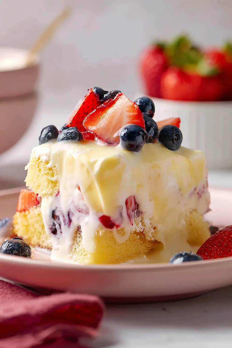 berry custard trifle