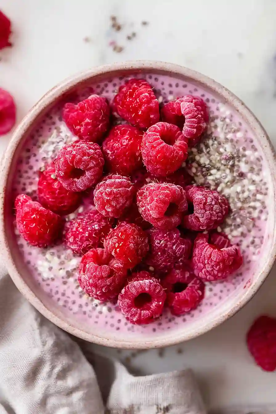 raspberry chia pudding