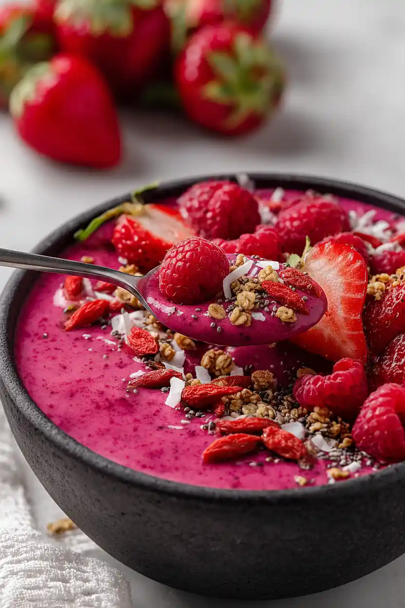 raspberry smoothie bowl
