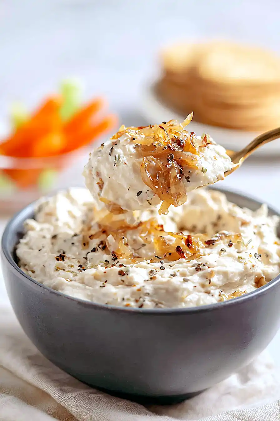vegan caramelized onion dip