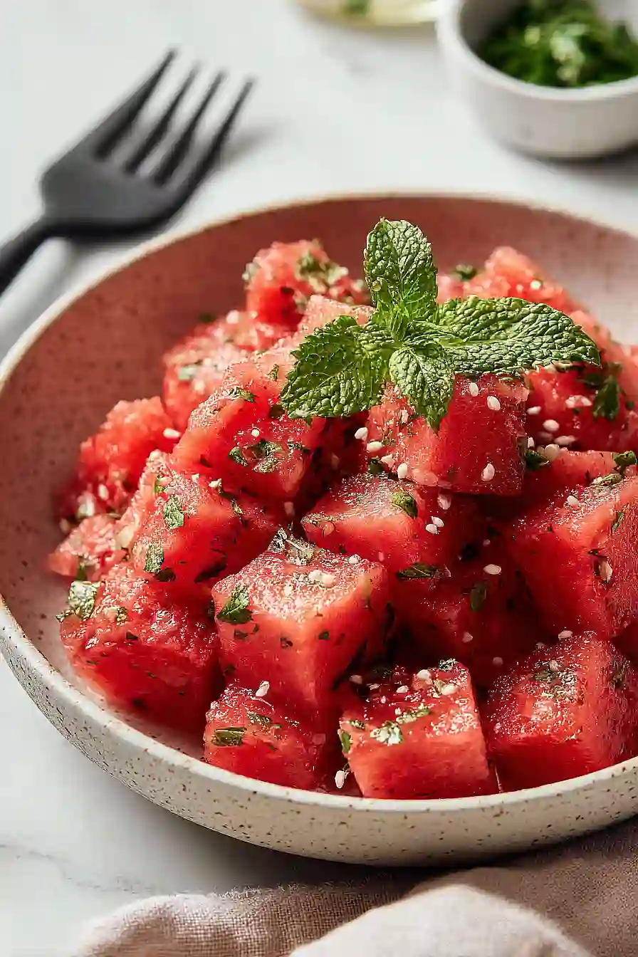 watermelon mint salad
