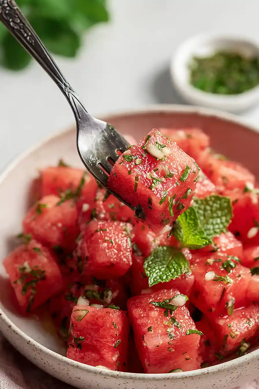 watermelon mint salad