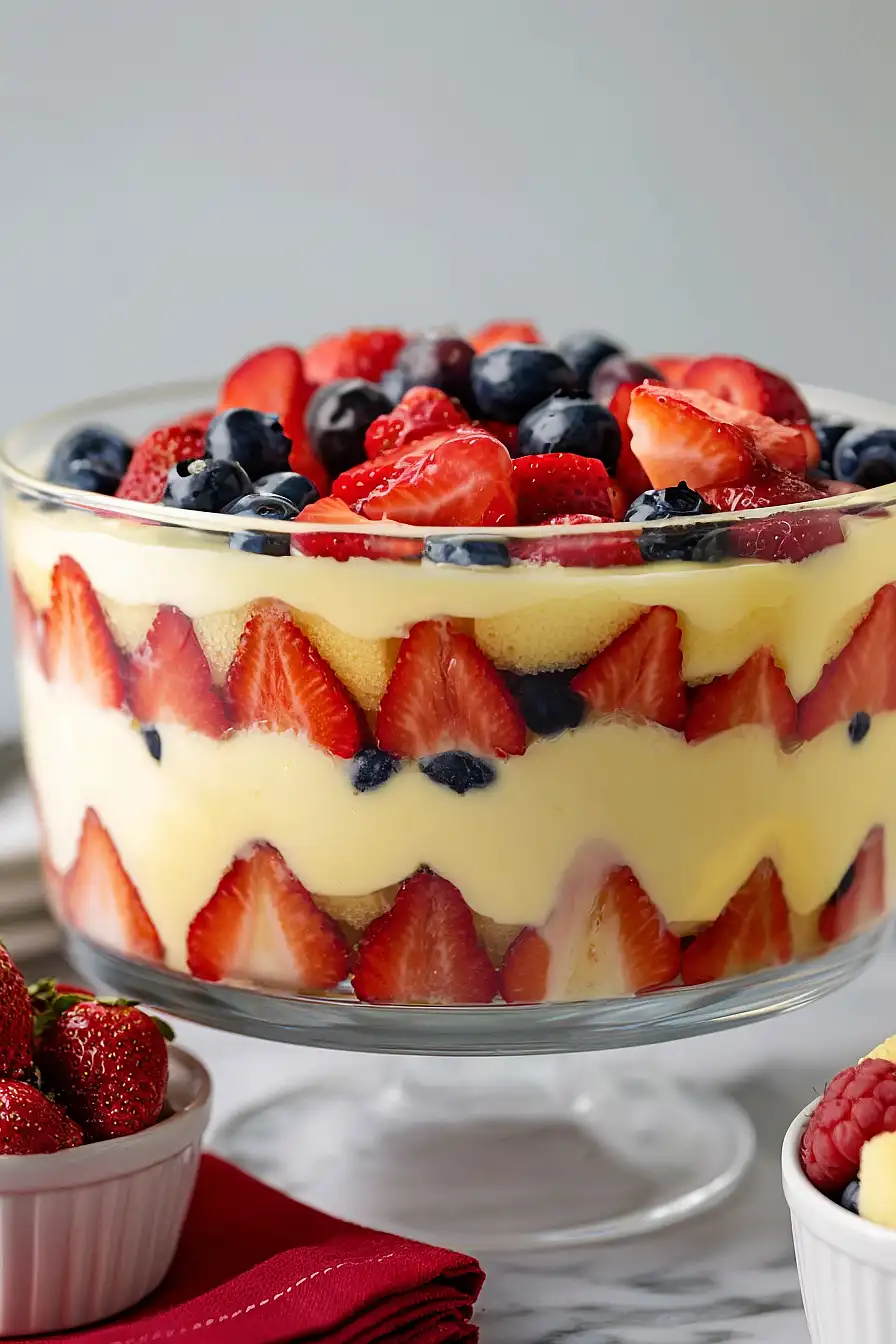 berry custard trifle