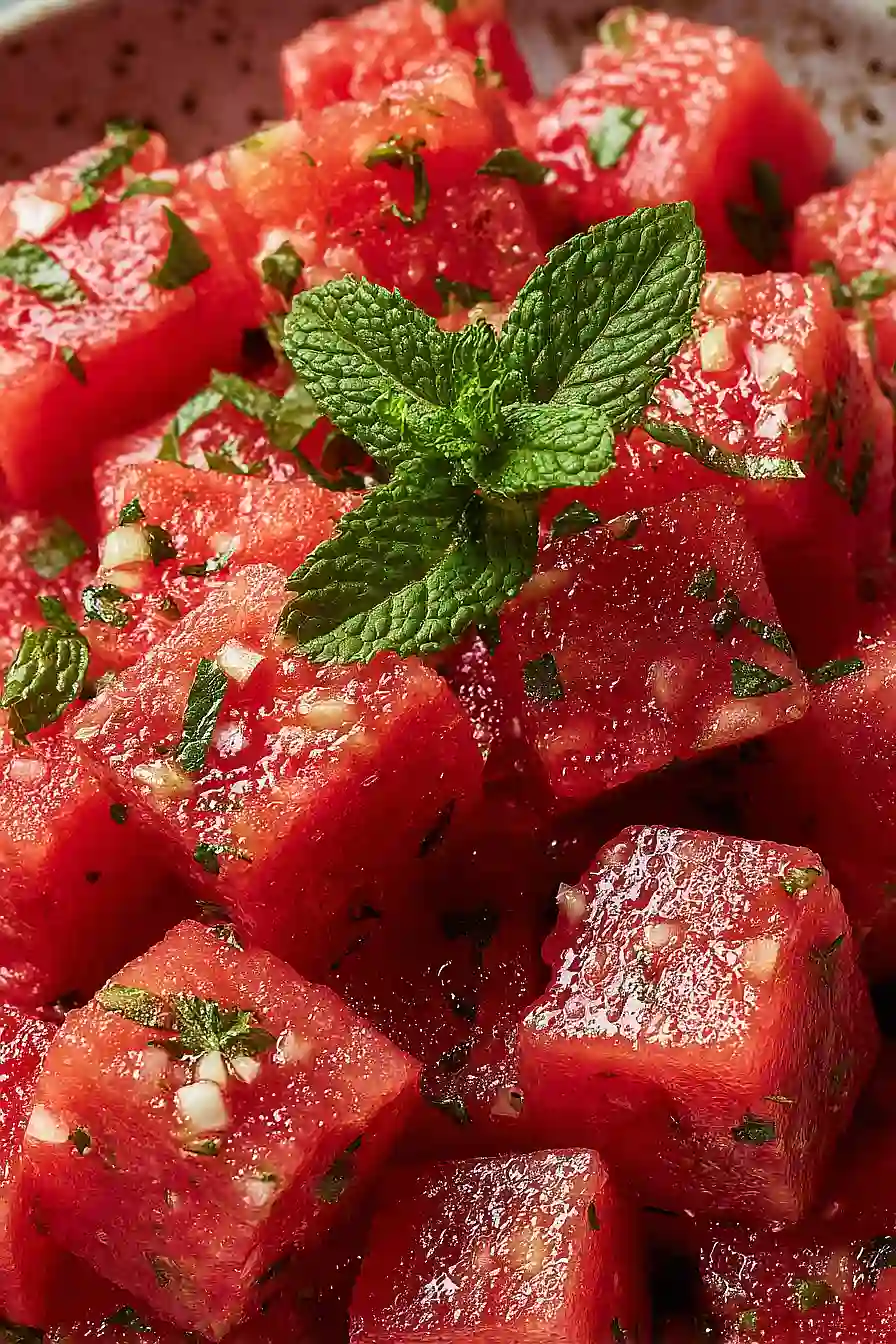watermelon mint salad